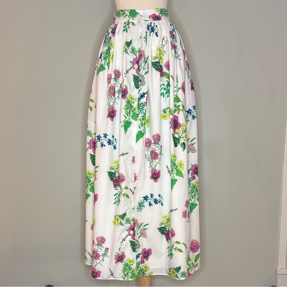 Anthropologie Floral Midi/Maxi Full Skirt